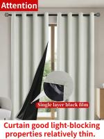 Cortinas Negras Con Grommets 1pc Total Privacidad Y Odorílessas Para Sala De Estar Y Dormitorio Decoración Moderna De Hogar Y Hotel - details 2