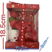 Regalo Niña San Valentín NO - Cúpula Corazones Oso Teddy Taza Café Flor Rosa - details 7