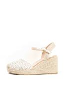 Lyla Wang alpargatas cuñas altas de espartos con plataforma mujer diseño trenzado - details 8