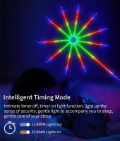 Cadena De Luces LED RGBIC Con Efecto De Fuego Controlado Por App Bluetooth Sincronizado Con Música 5V Para Decoración De Bodas Y Navidad - details 4