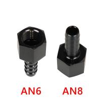 Adaptador De Tubo De Aceite 6AN 8AN a 3/8" Con Conector AN-6 AN-8 Negro Fitting Barbado Para Suministro De Combustible Universal - details 0