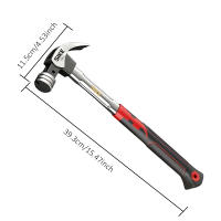 Martillo De Grapa 10oz/13oz Cabeza Redonda Y Cuadrada Herramienta De Eliminación De Clavos Para Carpintería Y Trabajo Con Madera - details 9