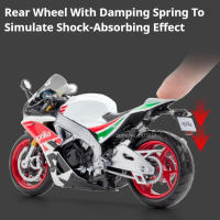Modelo De Motocicleta De Aleación APULIA RSV4 SUZUKL GSX a Escala 1:12 Con Girado Del Neumático Delantero Y Suspensión Trasera Regalos Para Niños - details 6