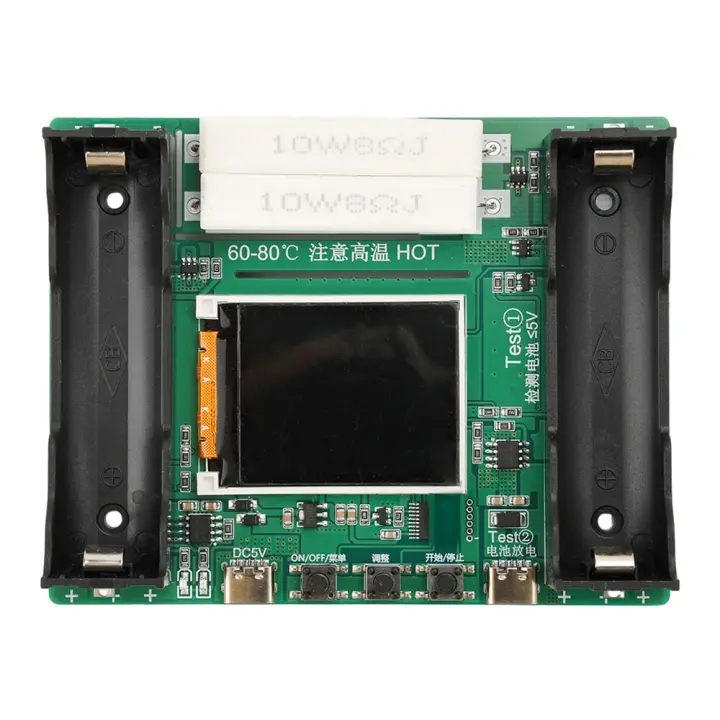 Testero De Batería Digital LCD 2CH 4CH Aideepen Capacidad De MAh MWh Detector De Energía Para Baterías De Litio Tipo-C Compatible Con Baterías 18650 - 1