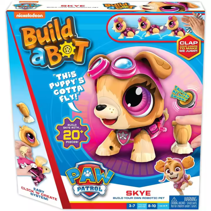 Build a BOT Paw Patrol Skye (12L), Construye tu Propia Mascota interactiva, Kit de Robot Stem de más de 20 Piezas para niños, para Mayores de 4 años - 1