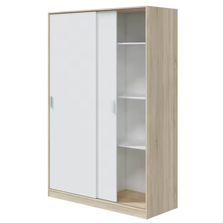 HOGARDECORA Armario Veneti 2 Puertas Correderas 120x200x50 - Gran Capacidad de Almacenaje - 1