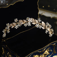 Diadema De Crystals Retro Con Flores Para Novia Accesorio De Cabello Hecho a Mano Adorno Para Fotos De Boda Para Mujeres - details 5