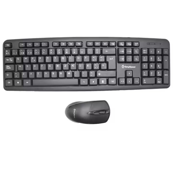 Easyspeed Pack Teclado y Ratón Ergonómico Conexión por Cable Alta Precisión Silenciosos - 1