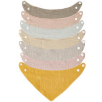 Bufanda triangular de crepe de algodón puro Babero de bebé de algodón puro Babero para niños pequeños Babero para bebé Bolsillo de arroz en cientos de colores - details 4