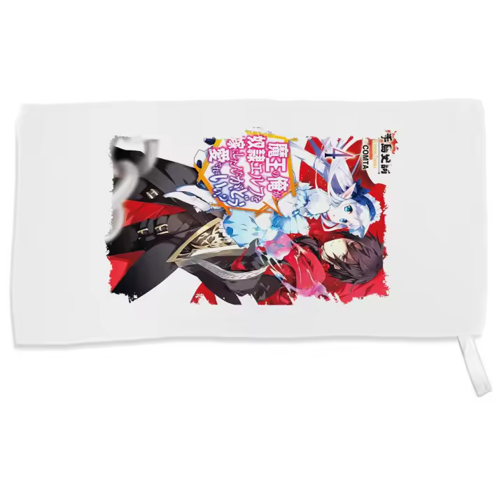 MERCHANDMANIA TOALLA PEQUEÑA ABSORBENTE Maou no Ore ga Dorei Elf serie anime mago elfa suave personalizada con cinta elastica - 1