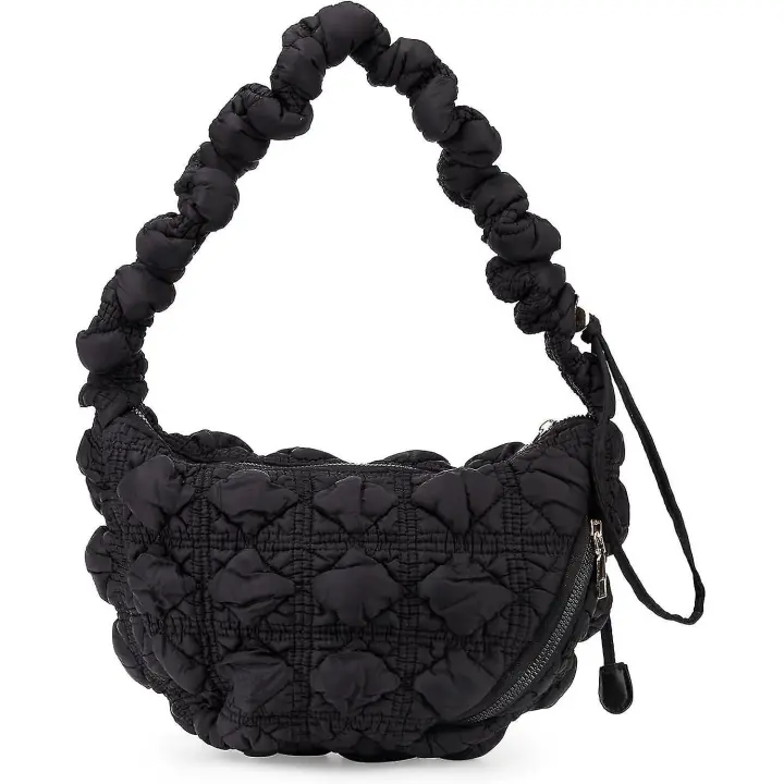 Puffer Tote Bag Fuffy Crossbody Nylon Pequeño Monedero Hobo Hombre Acolchado Bolso Acolchado Bolsa de Viaje - 1