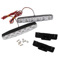 Luces Diurnas LED Super Brillantes Para Coche DRL 6 LEDs Luz De Estilo Para Vehículo Material PPC + Aleación De Aluminio - details 0