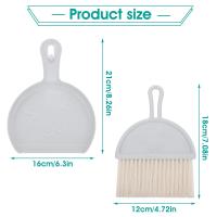 Juego de limpiezas pequeño de escaba y receptor, juego de Cables portátiles para mesa, Mesa de Comedor, Barredora de migas, herramientas de limpiezas para oficina (GRIs) - details 0