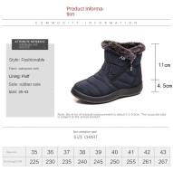 Botas De Invierno Para Mujer Botines De Talla Gruesa Impermeables Moda Zapatos Solids Color Suela De TPU Material Superior Sintético Lining LYCRA Tacón Medio Tobilleras De Piel De Zorro - details 3
