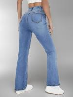 Nuevos Jeans Para Mujer Estilo Europeo Y Americano Slimming Cintura Alta Casual Versátil Tejido Denim Lavado Trousers - details 3