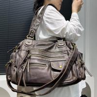 Bolso Bandolera De Cuero Vintage Para Mujer Estilo Y2K Con Múltiples Bolsillos Y Gran Capacidad Bolso De Motociclista - details 6