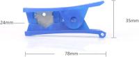 3 piezas cortador de tubo, cortador de tubo de plástico económico caucho de silicona suave PVC PU Nylon herramienta de corte de tubo de plástico herramienta de corte 7,8*2,4*3,5 cm (azul) - details 0