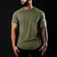 Camiseta De Algodón Para Hombre 2024 Deportiva De Running Y Gimnasio Con Mangas Cortas Secado Rápido Elasticidad Top Para Entrenamiento - details 10