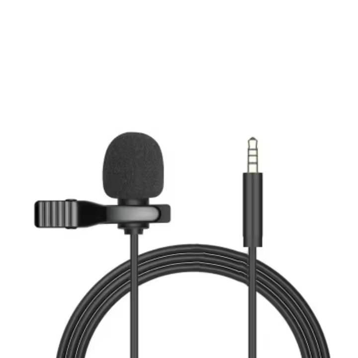 Mini Micrófono Lavalier Portátil 1.5m Condensador Clip-on USB 3.5mm Type-C Para Teléfono Laptop PC - 1