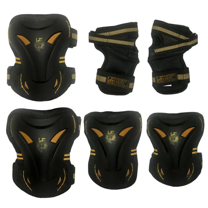 Pack Protecciones Patinaje Krf Urban Angel Black Gold - 1