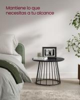 Juego de 2 Mesas de Centro Redondas - Estilo Moderno con Marco de Acero, para Sala de Estar y Dormitorio, Disponible en Varios Colores - details 15