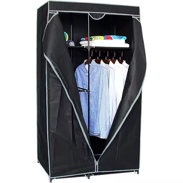 STARLEY-Aramrio de Tela De dos Medidas 150X45X172CM, 88X45X160CM Armario Portátil con Varillas para Colgar, Perchero, Plegable, Guardarropa, para Dormitorio - 1