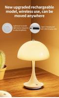 Lámpara De Mesa LED En Forma De Honguito Portable Carga Por Tipo C Luz Nocturna Táctil Para Decoración De Habitación Bar Café - details 2