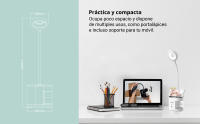 Lámpara de Escritorio LED con Portalápices, Batería de 1800 mAh, Luz Blanca Ajustable, Diseño Portátil y Recargable - details 2