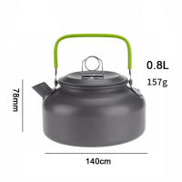 Kettle De Aluminio Portátil Para Camping 0.8L/1.1L/1.2L/1.6L/2L/2.5L Para Café Y Té Ideal Para Paseos Al Aire Libre Pesca Y Picnic - details 1