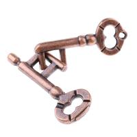 Juguete De Lógica Y Desafío Para Niños Y Adultos Cerradura De Anillo Mágica Con Bloque De Llave De Aleación Juego De Ocio Inteligente - details 2