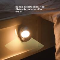 Luz Nocturna Sensor De Movimiento LED Para Armario Cargable Por USB Con Interruptor Táctil Dimmer Luz De Pasillo Y Escalera Batería 18650 Incluida - details 3