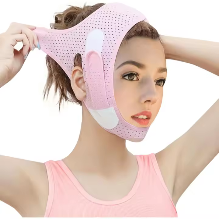 Bandas faciales con correa para el rostro Correa facial con forma de V Correa para el mentón para mujeres y hombres - 1