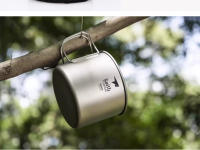 Taza De Camping Con Manija Y Tapa Plegables De Titanio Keith 220ml-500ml Para Viajes Y Senderismo Material Resistente Al Agua Y Al Calor - details 7
