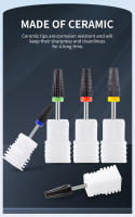 Broca De Uñas Cerámica Negra 5 En 1 Para Máquina Eléctrica De Perforación 3/32" Shank Eliminador De Polvo De Uñas Y Pintura Gel - details 2