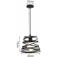 Lámpara colgante moderna y Creative para dormitorio, Sala de estar, estilo retro industrial, de Hierro forjado, con Plumas Decorativas-B - details 2