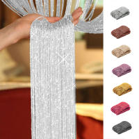 Cortina De Puerta Con Borlas Brillantes Divisor De Ventana Para Decoración De Sala De Estar Y Fiestas Material De Poliéster Clásico Estilo - details 0