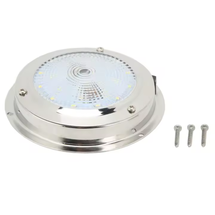 Luz De Domo LED Para Barco IP65 Impermeable Con Enchufe DC12-24V Luz De Compa\u00f1ero Marítimo En Acero Inoxidable 316 Para RV - 1