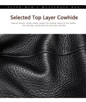 Bolso De Hombro Para Hombre WESTAL De Cuero Genuino Bolsa Mensajera Cruzada Para Tableta De 7.9 Pulgadas Y Móvil Bolsillo De Correa Estilo Vintage - details 5