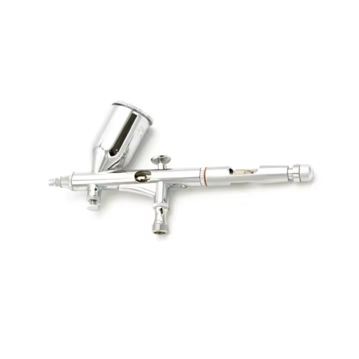 Hymair Aerógrafo de Doble Acción por Gravedad EMW-18  0.2-0.3mm con Tope de Penetración Ajustable para Acabados Profesionales y Precisión Máxima - 1
