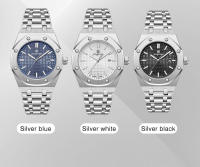 Reloj De Cuarzo Para Hombre Moda Con Correa De Aleación Y Anillo Octagonal Decorativo Movimiento De Cuarzo Alta Gama Reloj De Negocios - details 6