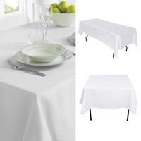 Mantel Blanco Rectangular Brillante De Color Sólido Para Comedor Café Hotel Banquete Boda Fiesta Tamaño 145cmX200cm 145cmX220cm - details 8