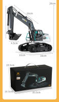 Huina 1:24 Excavadora RC Alloy Dumper Control Remoto 9CH Tractor Camión Crawler Regalo Para Niños Metal Y Plástico - details 16