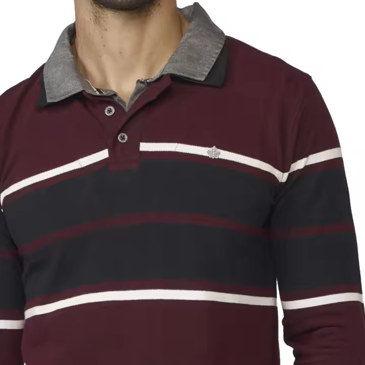 Koroshi Polo Piqué Manga Larga Rayas Hombre – Koroshi 2021PL01 - 1