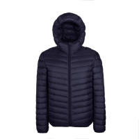 Chaqueta De Pollo Blanca 90% Para Hombres Super Ligera Con Capucha Chaqueta Térmica Casual Cierre De Cremallera Largo Regular - details 5
