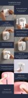 Dispensador De Jabón Automático Multifuncional Montado En La Pared Con Sensor Infrarrojo Y Pantalla Digital LED Recargable Por USB - details 9