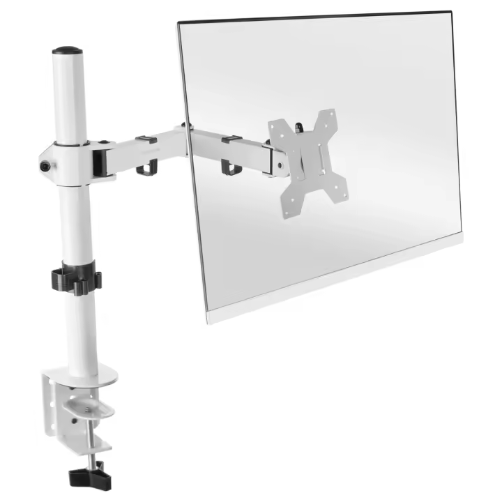 Mars Gaming MARM1, Soporte de Monitor de Brazo para Pantallas Hasta 32”, Articulado y Regulable en Altura, Estructura Robusta, Compatible con VESA75 y VESA100, Soporte Monitor Negro o Blanco - 1
