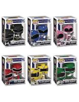Pack 6 Funko  Power Ranger Rangers    figura figuras Pop Vinyl Funko Pop Rojo Rosa amarillo negro azul Negro - details 0