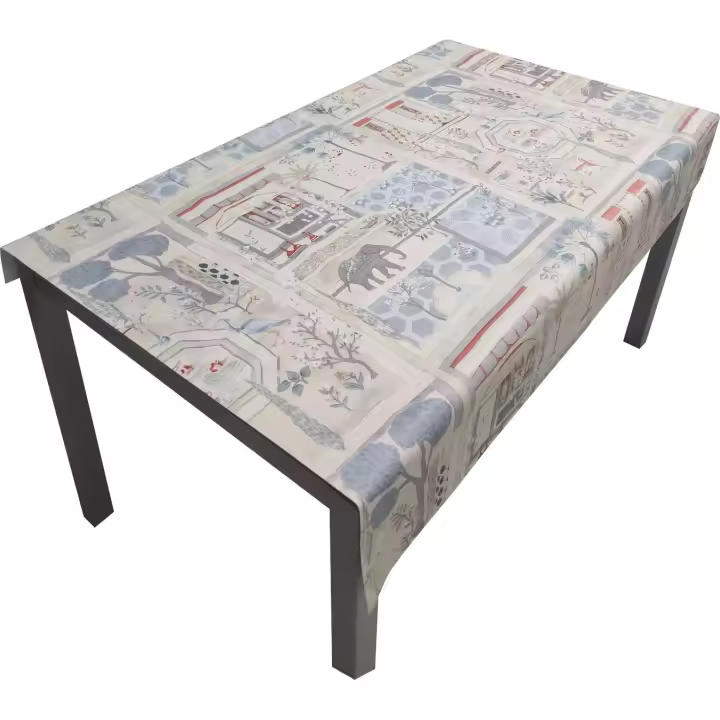 Comercial Candela Hule Mantel Mesa Comedor Cocina PVC Antimanchas Impermeable Diseño Hindú Elefantes - 1