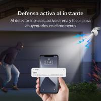 Cámara de vigilancia exterior 360º en 2K con IA. Detecta personas y vehículos, reduce puntos ciegos, activa sirena y focos ante intrusos, y ofrece visión nocturna. Seguridad total, día y noche, sin cuotas. - Ezviz - details 5