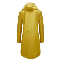 Abrigo De Trench Para Mujer Con Capucha Y Mangas Largas De Color Sólido Estilo Británico Elegante Con Rayas Y Chaqueta Recta Impermeable Para Todas Las Estaciones - details 28